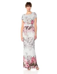 Adrianna Papell Womens Long Floral Dress Ice Blue Multi 6 Visit The Image Link More Details Affilia Floral Dresses Long Women Dress Online Womens Dresses Uk