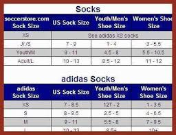 Adidas Soccer Socks Size Chart Bedowntowndaytona Com