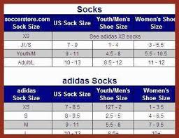 adidas soccer socks size chart bedowntowndaytona com