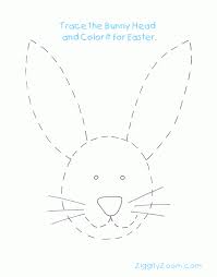 This is a great template Bunny Rabbit Tracing Worksheet Easter Preschool Worksheets Preschool Tracing Easter Preschool