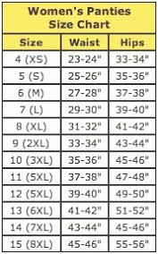 Panty Size Chart Uk Women S Size Charts Underwear Lands