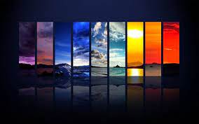 Adobe Photoshop Digital Art Four Seasons Landscape Rainbows 720p Wallpaper Hdwallpa Desktop Wallpapers Backgrounds Graphic Wallpaper Wallpaper Backgrounds