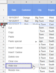 Quick Ways To Move Hide Style And Change Rows In Google Sheets