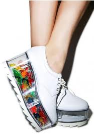 Womens High Heel Wedge Lace Up Platform Shoes Clear Sole Casual Shoes Size 4 5 8 Lace Up Shoes Casual Shoes Kawaii Shoes