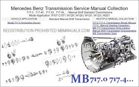 Check spelling or type a new query. Mercedes Benz 717 Standard Transmission Manuals