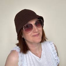 Easy Crochet Bucket Hat PDF Crochet Pattern/ Tennis Court Crochet Hat/  Wimbledon Crochet Sun Hat/ Crochet Beach Hat/ Crochet Summer