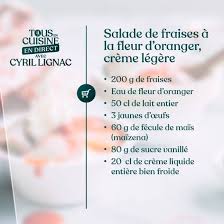 Salade De Fraises A La Fleur D Oranger Creme Legere Recette Salade De Fraises Creme Legere Recette Cyril Lignac