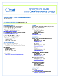 Omni auto insurance, omni car insurance make a payment, omni auto insuranc. Fillable Online Pennsylvania Omni Insurance Company Fax Email Print Pdffiller
