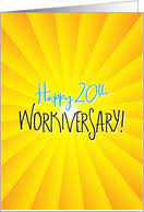 It seems only yesterday when you moved into your office. Work Anniversary Happy 20th Workiversary Card 1522100