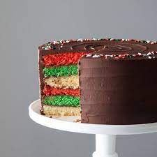 How To Make An Italian Rainbow Cookie Cake For The Holidays Brit Co