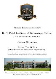 R. C. Patel Institute of Technology, Shirpur Course Structure