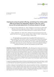Orphazyme a/s stock signals omxc:orpha. Https Www Kurmapartners Com Uploads News Pdf Orphazyme 2020 09 Orphazyme Prices Its Global Offering Consisting Of A Pdf