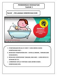 Pendidikan Kesihatan Tahun 1 Tajuk Penjagaan Kebersihan Diri