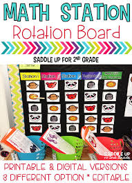 This Math Station Rotation Board Will Keep You And Your Students Organized And On Track For Your Math Block This Purcha Math Stations Math Rotation Board Math