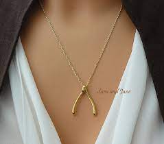 Rose Gold Wishbone Necklace Yellow Gold Wishbone Necklace Etsy Wishbone Necklace Gold Wishbone Necklace Rose Gold Wishbone Necklace