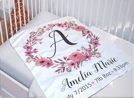 Custom Baby Blanket Baby Blanket With Name New Baby Gift Baby Shower Gift Idea New Parent Gift Baby Swaddle Blanket Custom Baby Blanket Diy Baby Blanket Floral Baby Blanket