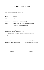 Biasanya surat ini dibutuhkan dalam pengajuan pinjaman, pembelian rumah dengan sistem angsuran dan lain sebagainya. Doc Surat Pernyataan Rt Dyah Palupi Academia Edu