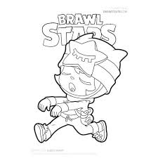 Printen en inkleuren brawl stars. Kleurplaat Brawl Stars Spike Skin