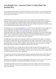 How can i lose weight in 10 days? Loss Weight Fast Anorexia Tricks To Slim Down The Healthy Way