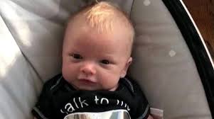 A visit with newest Trump family addition, who has his grandfather's hair