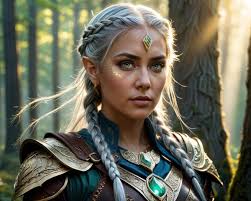 portrait, female dwarf queen, bronze dwarven breastplate, elaborate braided  hair, regal and proud robust woman, bold serious expression, style by  donato giancola, wayne reynolds, jeff easley dramatic light, high detail,  cinematic lighting,