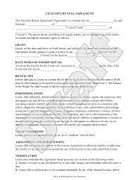 Facility Rental Agreement Form Free Printable Documents Rental Agreement Templates Venue Rental Contract Template