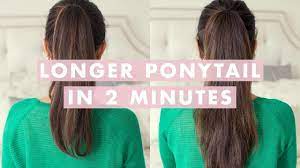 If you want a long pony tail, just let the long hair hang down. Longer Ponytail In 2 Minutes Youtube