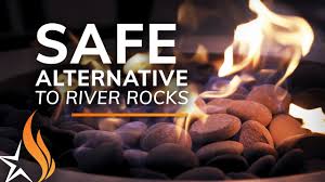 Any type of rock aggregate fits this description, such as pea gravel, recycled concrete, crushed granite, lava rocks and river rocks. Safe Alternative To River Rocks In Fire Pits And Fireplaces Creekstones By American Fyre Designs Youtube