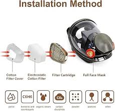 Amazon.com: Bgs13 Full Face Respirаtor Reusable, Gas Cover Organic Vapor  Mask and Anti-fog, dust-proof Face Cover, Full Face Cover, Protection for  for painting, mechanical polishing, logging, welding : Tools & Home  Improvement
