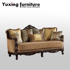 Wooden sofa sets extend your taste for wooden sofawith a unique and attractive collection of sofa setto enhance the interior designof your home now. China Classical Fabric Livingroom Sofa Set Traditional Couch With Carved Wood Trim For Home China Livingroom Sofa Living Room Sofa