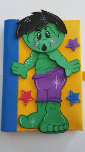 Capa De Caderno Em Eva Infantil Masculino Cuaderno Hulk Goma Eva Os Olhos Da Boneca Capa De Caderno Caderno Eva