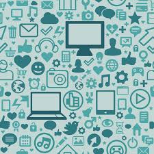 Seamless Pattern With Technology Icons Vector Seamless Pattern With Social Medi Ad Technology Technology Icon Social Media Icons Social Media Template