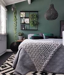 Tropical palm leaf vinyl wallpaper. 19 Inspiration Green Bedroom In 2019 Greenbedroom Dark Green Bedroom Green Bedroom Decor Green Curta Home Decor Bedroom Bedroom Interior Grey Green Bedrooms