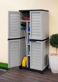 Besenschrank Silber Grau Schwarz Universal Schrank Garten Garagenschrank F Drinnen Und Draussen Amazon De Garten Besenschrank Schrank Besen