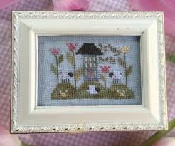 This listing is for one 8 x 18 1/2 framed counted thread sampler. Shepherd S Bush Spring Peeps Box Kit Beach Cottage Stitchers Cross Stitch Needlework Supplies