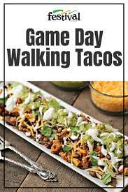 Game Day Walking Tacos Festival Foods Recipe Easy Meal Plans Recipes Beef Recipes