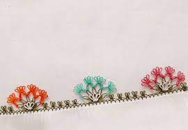 Yazma Kenarina Cok Sahane Cicekli Igne Oyasi Modeli Ve Anlatimi Yazma Baby Knitting Patterns Oya Ornekleri