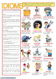 Idioms Online Exercise And Pdf You Can Do The Exercises Online Or Download The Worksheet As Pdf In 2020 Idioms Activities Teaching Idioms Idioms