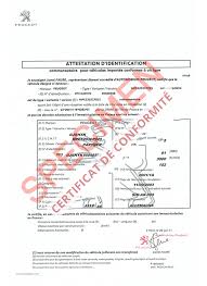 Certificat De Conformite Europeen Peugeot Coc Commandez Votre Certificat De Conformite C O C Certificat Conformite France