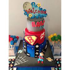 Superhero Themed Baby Shower Cake Cake Superhero Spiderman Baby Babyshower Marvel Baby Shower Superhero Baby Shower Brother Baby Shower