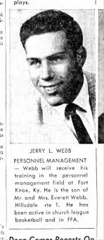 Jerry Webb, son of Everett Webb, joins US Army