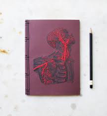 Handmade Embroidered Anatomy Journal Stitching Art Medical Art Art Journal