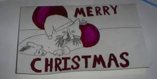 Secure flaps to side of box with a line of hot glue. How To Make A Cat Christmas Card Holidappy