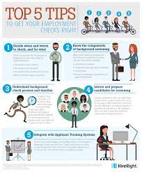 Top 5 Tips To Get Your Employment Background Checks Right Infographic Hiring A Great Job Candidate I Employment Background Check Background Check Infographic