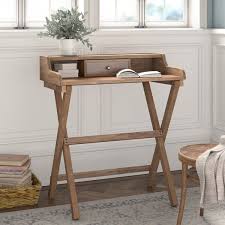 A desk actually makes a champion vanity, especially when teamed with a striking mirror. Vintage Secretary Desk Wayfair