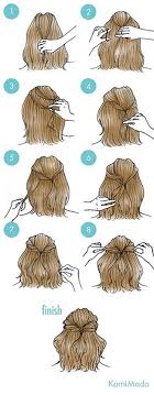 Curl your hair with a hair straightener and hold it together with fudge. 65 Easy And Cute Hairstyles That Can Be Done In Just A Few Minutes