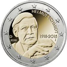 2 Euro Deutschland 2018 5 X Helmut Schmidt A D F G J Euro Munzen Eurocoins Euro 2 Euro Sondermunzen