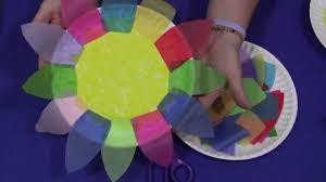 Lately i've been enamored with paper plate crafts. Paper Plate And Tissue Paper Flower Youtube