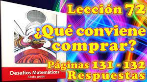 Las matemáticas en los envases página 104. Desafios Matematicos 6 Lecc 71 Pagina 130 Youtube