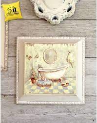 Quadro Shabby Chic Bagno Blanc Mariclo 27 X 27 Cornice Bianca Cornici Shabby Chic Shabby Chic Shabby